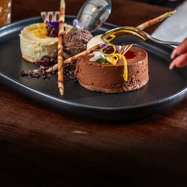 Dessert menu at The Cock Inn